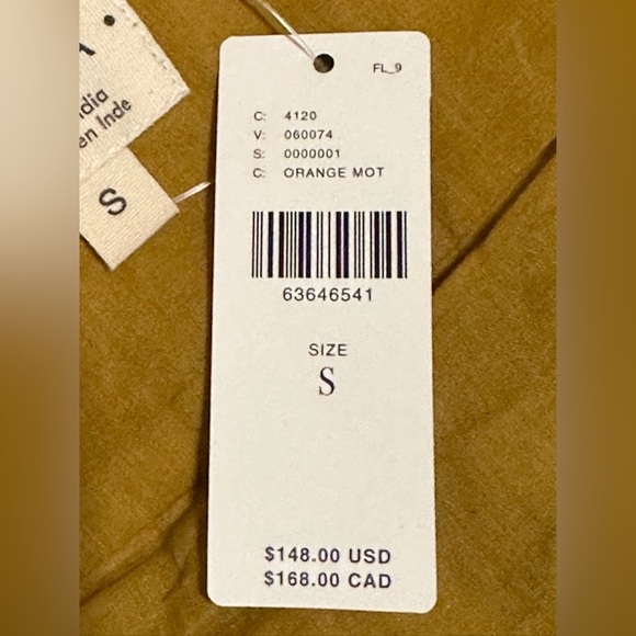 Anthropologie Guapa Pumpkin Orange Color Ruched Floral Print Mini Skirt S - Picture 9 of 11